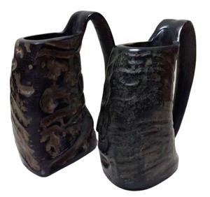 แก้วมักลายเขาควายทำด้วยมือดีไซน์ใหม่สำหรับดื่มเบียร์และกาแฟ - Product Image 4