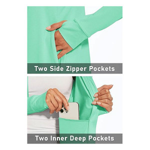 Veste de sport zippée intégrale pour femme, respirante, extensible dans quatre directions, légère, coupe-vent, en maille, pour le yoga et le fitness, coupe ajustée, vente en gros - Product Image 5
