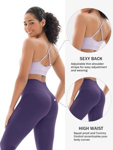 Conjunto Deportivo de Lujo para Mujer: Leggings Suaves de Alto Rendimiento con Sujetador Deportivo Moderno con Tirantes Cruzados para Gimnasio y Entrenamiento - Product Image 4