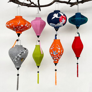 Top Quality Hanging Bamboo Silk <b>Lantern</b> Traditional Decorative Colorful <b>Lanterns</b> Made in Vietnam - Product Image 1