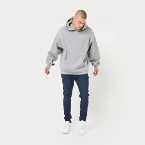 Sweat-shirt à capuche brodé sur mesure pour homme, coupe classique, 100 % coton tissé, vêtements de sport décontractés d'automne, fournisseur OEM - Product Image 1