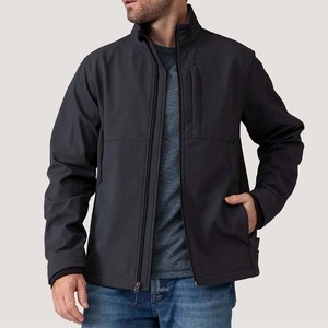 Veste zippée à col montant vert olive pour homme, coupe-vent, décontractée, en polyester, coupe régulière, pour l'automne - Product Image 3
