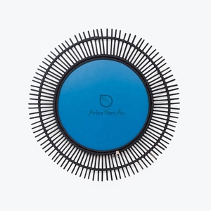 Espejo de pared decorativo de ratán redondo moderno grande para baño para el hogar y la boda hecho a mano en Vietnam - Product Image 4