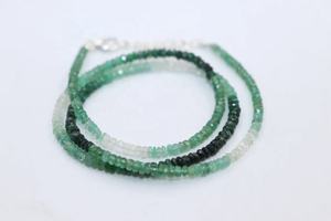 Nueva llegada hecha a mano 3MM Natural sombreado Esmeralda facetado Rondelle collar piedra cuentas regalo para ella - Product Image 5