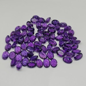 Piedra Preciosa Natural de Amatista Morada, Corte Ovalado de 6x8mm, Proveniente de Rajasthan, Suelta para Joyería - HASNAIN GEMS, Personalizable, Envío Rápido - Product Image 5