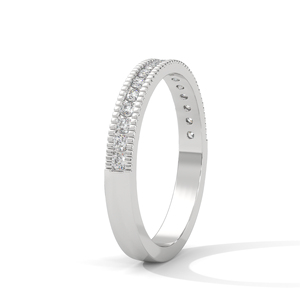 925 Silver Zircon Engagement <b>Ring</b> White Wedding Band Pave Set Vintage Style for Women - Product Image 2