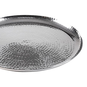 King's Restaurant Ensemble de dîner en assiette plaquée de mariage Plateau de service en acier inoxydable Plateau rond de fruits de mer Plateau à vaisselle - Product Image 1