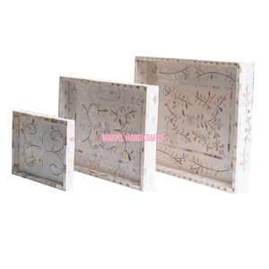 Luxury Bone Inlay Chocolate Serving <b>Tray</b> Set | Handmade Dessert Platter Candy Display Organizer Premium Home Hotel Restaurant - Product Image 3