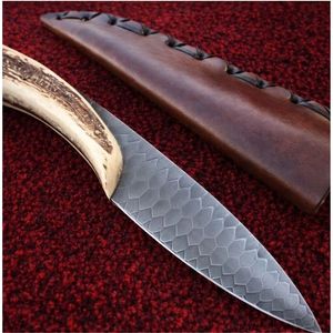 Cuchillo de Caza Hecho a Mano con Hoja Fija, Herramienta de Supervivencia para Campismo al Aire Libre, para Distribución al por Mayor y Pedidos Personalizados - Product Image 6