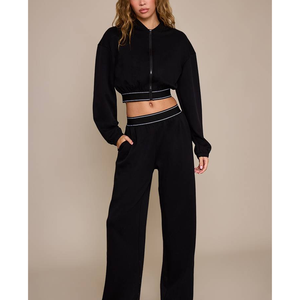 New Arrival Women Baseball Bomber <b>Jacket</b> Lightweight Windbreaker Crop Top Plain Dyed Tactical Mountain Sportswear - Product Image 4