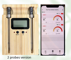 เทอร์โมมิเตอร์วัดอุณหภูมิเนื้อแบบไร้สายอัจฉริยะ - รุ่น 2 หัววัด - Product Image 3