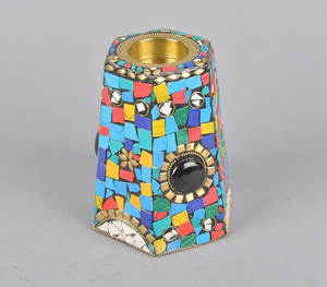 FAIZA CRAFT Brûleur d'encens Bakhoor en mosaïque vintage fait main, bois d'acacia et de santal de qualité supérieure, 100% naturel, durable, décoration de table - Product Image 2
