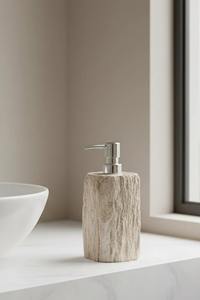 Support à bouteilles en bois naturel, parfait pour le shampoing, l'après-shampoing et l'organisation de la salle de bain, fabriqué à la main en Inde - Product Image 5