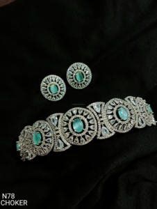 Classic American Diamond Bridal Jewelry <b>Set</b> Two-Piece <b>Necklace</b> <b>and</b> <b>Earrings</b> for Wedding Fashionable Classic Style - Product Image 5