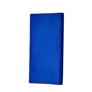 Cartera Larga Bifold de Alta Calidad para Mujer, de Cuero Genuino, con Tarjetero, Azul y Negro, Cierre Plegable, Forro de Seda, Duradera para Uso Diario - Product Image 4
