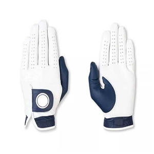 Genuine Sheepskin High Quality Soft Men's Golf Gloves Outdoor Waterproof Adjustable <b>Wrist</b> <b>Strap</b> Hook Loop Closure Embossed Blank - Product Image 1