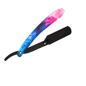 มีดโกนเหล็กกล้าไร้สนิมพับได้สีดำสำหรับช่างตัดผม - Product Image 5