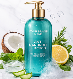 Champú Anticaspa con Aceite de Árbol de Té, Fórmula Herbal de Marca Privada para Aliviar la Picazón del Cuero Cabelludo, Controlar las Escamas y Fortalecer el Cabello - Product Image 1