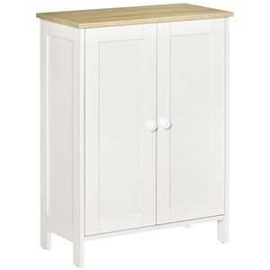 "Living Room Freestanding <b>Cabinet</b> with 2 Adjustable Shelves & 3 Tier <b>Storage</b>" - Product Image 1