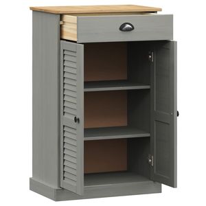 Scarpiera in legno massello grigio VIGO pino 23.6 scarpiera "x 13.8" x 37.8 "resistente scarpiere - Product Image 5