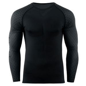 Camiseta de Manga Larga para Hombre, Color Sólido, para MMA, Transpirable, de Secado Rápido, Ecológica, Ropa Deportiva, Última Moda en Oferta - Product Image 1