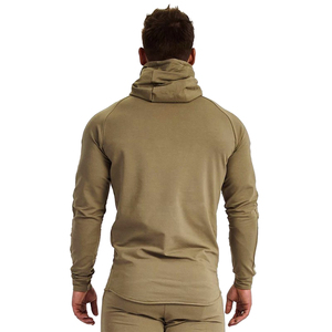 OEM/ODM Men's Fitness <b>Workout</b> Two Piece Set Quarter Zip Pullover <b>Hoodie</b> and Joggers Gym Suit Fleece 100% Cotton Breathable - Product Image 4