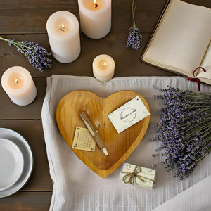 ชามไม้มะม่วงทรงหัวใจสำหรับตกแต่งอาหารแฮนด์เมดเป็นมิตรต่อสิ่งแวดล้อมจุของได้อย่างปลอดภัยสำหรับขนมขบเคี้ยวผลไม้ใช้ในงานปาร์ตี้ - Product Image 3