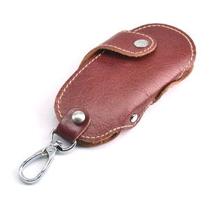 Porte-clés en cuir véritable 5 pouces, porte-clés suspendu, étui pour clés de voiture, style simple pour hommes et femmes, étui à clés en cuir - Product Image 2
