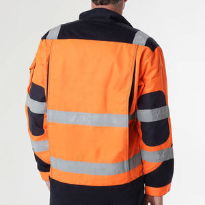 Winter High Visibility Reflective <b>Padded</b> <b>Waterproof</b> Reflective Work Jacket for Men Construction Traffic Security Workers Custom - Product Image 4