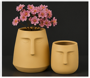 Vase en fibre de verre écologique, léger, durable, biodégradable, avec revêtement en poudre, pour usage intérieur/extérieur, trou de drainage, design moderne. - Product Image 3