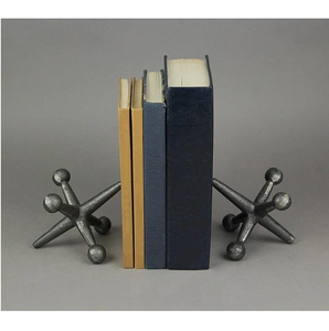 Trending Silver Antique Finished Metal <b>Book</b> <b>Ends</b> Best Quality for Schools Library Table Top Use <b>Book</b> Holders - Product Image 6