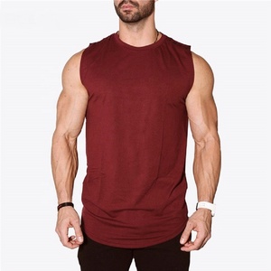 Workout Singlet Muscle Gym Sleeveless <b>Bodybuilding</b> <b>Vest</b> Custom Logo Mens Sportswear Cotton Training Tops Plain Blank - Product Image 1