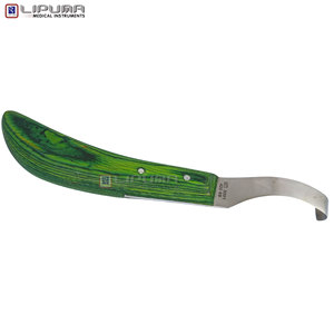 Couteau à sabots LIPUMA avec manche en bois, lame tranchante en acier inoxydable, pour droitiers et gauchers, instrument vétérinaire pour équilibre des sabots de bétail - Product Image 4