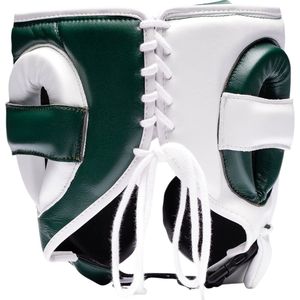 หมวกป้องกันศีรษะสำหรับฝึกซ้อมมวยแบบปรับได้ รุ่นขายดี คุณภาพระดับมืออาชีพ ผลิตจากหนังแท้ ป้องกันใบหน้าได้ - Product Image 6