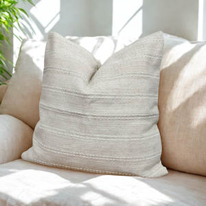 Funda de Cojín Tejida a Mano en Tonos Neutros, Plegable, Decorativa, para Decoración Moderna de Casa de Campo, Funda de Almohada Cuadrada - Product Image 2