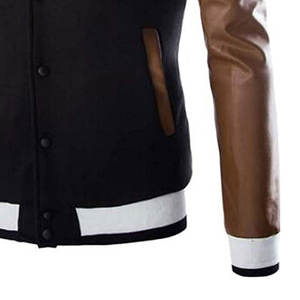 Nouvelles vestes universitaires décontractées en toile style streetwear, col montant, logo personnalisable, vente en gros, tenues chaudes et élégantes à superposer - Product Image 4