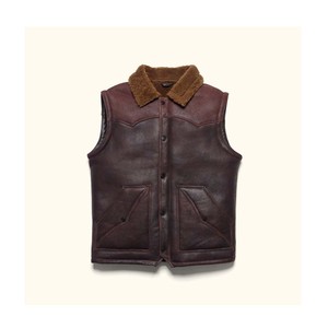 Chaleco de cuero encerado de diseño 2026, transpirable, con botones y hebillas vintage, chaleco de cuero encerado a la moda - Product Image 3