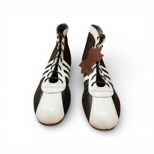 Balón de Fútbol y Rugby Clásico de Cuero Vacuno 100% Vintage y Zapatos de Fútbol Ligeros - Talla UK 9 - Solo Decoración - Product Image 5