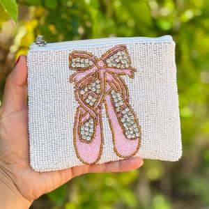 Porte-monnaie perlé fait main avec broderie florale, style américain, pochette zippée, sacs de rangement, petit portefeuille unique, sac cadeau pour femme - Product Image 3