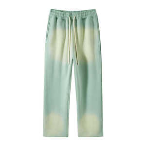 Men's Light Blue Gradient Sweatpants Loose Fit <b>Elastic</b> <b>Waist</b> Drawstring Casual <b>Trousers</b> <b>with</b> Pockets - Product Image 3