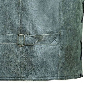Gilet sans manches en cuir véritable pour homme, respirant, durable, pour l'extérieur, usage quotidien, mode, service OEM - Product Image 5