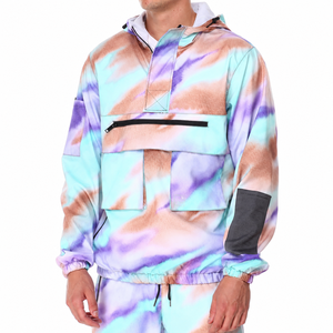 Men's <b>Tie</b> <b>Dye</b> Full Zip Hooded Tracksuit <b>Set</b> With Side Pockets Breathable Polyester Streetwear Jogger Suit Summer Casual Wear - Product Image 3