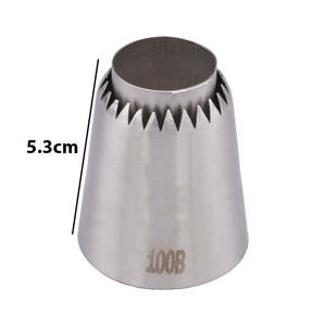 100B Icing Nozzle Stainless Steel Cake Decorating Tip Pastry Nozzle <b>Baking</b> Tools Reusable Corrosion Resistant - Product Image 3