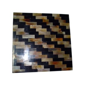 Posavasos Redondos de Cuerno de Búfalo Natural, Hechos a Mano, de Lujo, Resistentes al Aceite, Antideslizantes, Accesorios para Bebidas de Alta Calidad - Product Image 4