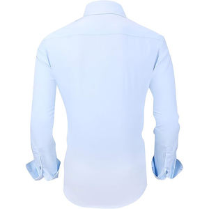 Camisa de vestir para hombre, nueva moda, precio económico OEM, súper calidad, transpirable, logotipo/colores personalizados, camisa de vestir para hombre de última tendencia. - Product Image 3