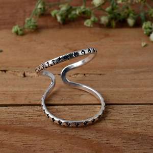 SHYAM JEWELRS Handmade Luxury Silver Plated Minimalist Arthritis Splint <b>Ring</b> | <b>Adjustable</b> Double Band Joint Support Unisex Party - Product Image 2