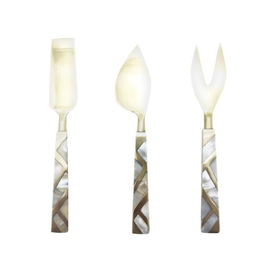 Cuchillo de Queso de Lujo con Incrustaciones de Nácar, Chapado en Oro, de Acero Inoxidable, Cortador y Esparcidor de Queso, Accesorios para Tabla de Charcutería - Product Image 4