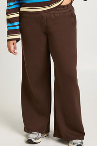 Pantalon de survêtement large pour femme, couleur chocolat, coupe décontractée, taille haute, jambe droite, idéal pour la détente et le sport, vente en gros - Product Image 3