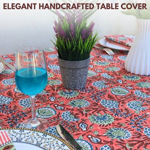 Nappe rectangulaire élégante à imprimé indien sur mesure, design ethnique imprimé - Product Image 3