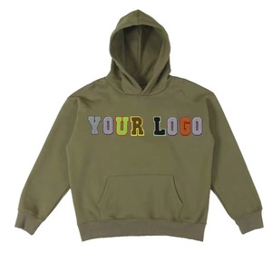 เสื้อฮู้ดผู้ชายสีส้ม พิมพ์ลายตัวอักษรโลโก้ที่หน้า มีกระเป๋าเสื้อ สวมใส่สบายๆ ในฤดูใบไม้ร่วง ทรงปกติ ผ้าถักเนื้อนุ่ม 100% ผ้าฝ้าย - Product Image 2